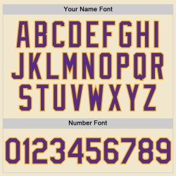 Jersey de béisbol auténtico de malla personalizada en morado y dorado con efecto retro color crema