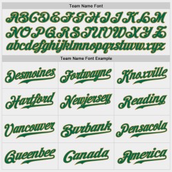 Camiseta de béisbol auténtica personalizada blanca Kelly, dorada, verde y antigua