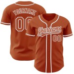 Camiseta de béisbol personalizada auténtica de Texas, color blanco y gris, color naranja Camiseta de béisbol personalizada auténtica de Texas, color blanco y gris, color naranja