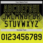 Tasarım 3D Kare Beyzbol Desen Siyah Özel Neon Sarı Şekiller Forma Degrade Otantik