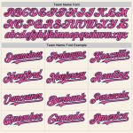 Light Authentic Jersey Siyah-Pembe Özel Mavi Krem Beyzbol Kolsuz