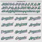 Camiseta de béisbol auténtica, personalizada, en tonos blanco, rosa y verde, de Kelly.
