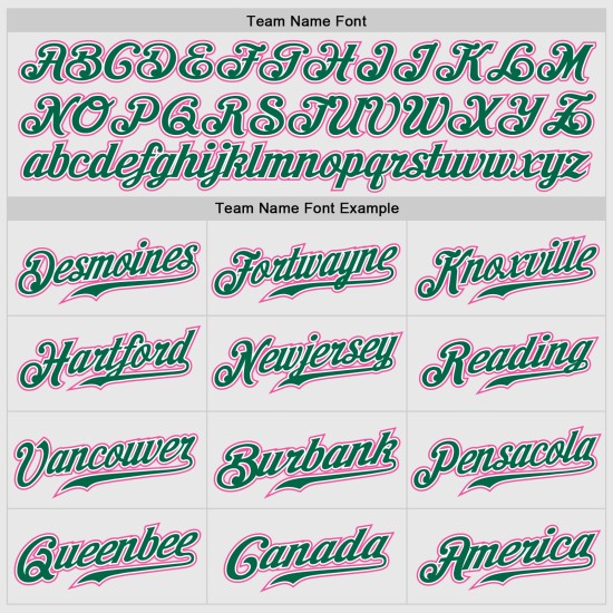 Camiseta de béisbol auténtica, personalizada, en tonos blanco, rosa y verde, de Kelly.