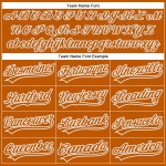Camiseta de béisbol personalizada auténtica de Texas, color blanco y gris, color naranja Camiseta de béisbol personalizada auténtica de Texas, color blanco y gris, color naranja