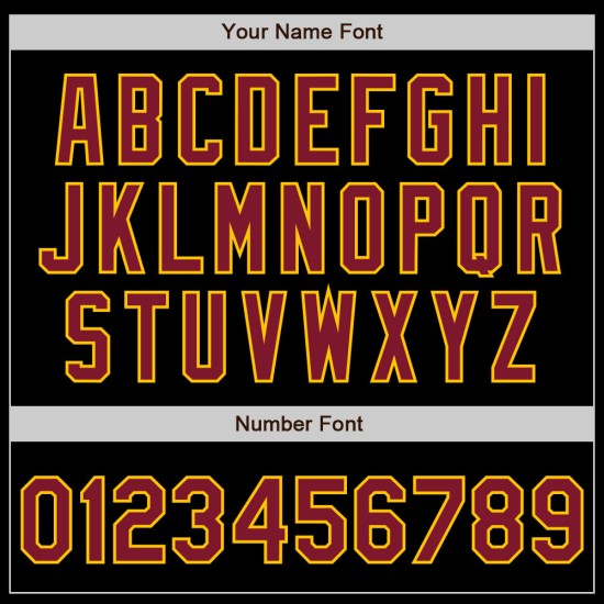 Camiseta de béisbol auténtica personalizada negra carmesí-dorada Camiseta de béisbol auténtica personalizada negra carmesí-dorada