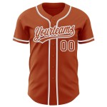 Camiseta de béisbol personalizada auténtica de Texas, color blanco y gris, color naranja Camiseta de béisbol personalizada auténtica de Texas, color blanco y gris, color naranja