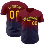 Pinstripe Fashion Fade Orijinal Beyzbol Bordo Özel Forma Altın-Lacivert Pinstripe Fashion Fade Orijinal Beyzbol Bordo Özel Forma Altın-Lacivert