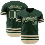 Camiseta de béisbol verde auténtica de la línea Cream personalizada