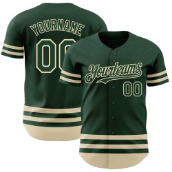 Camiseta de béisbol verde auténtica de la línea Cream personalizada