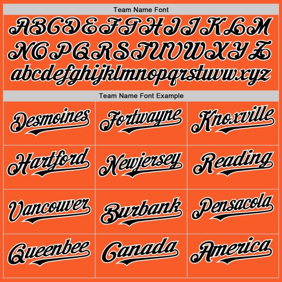 Camiseta de béisbol personalizada sin mangas naranja auténtica negra y blanca