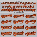 Camiseta de béisbol retro auténtica, personalizada, gris, naranja y negra Camiseta de béisbol retro auténtica, personalizada, gris, naranja y negra
