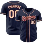 Camiseta auténtica personalizada de City Baseball color crema y azul marino carmesí Camiseta auténtica personalizada de City Baseball color crema y azul marino carmesí