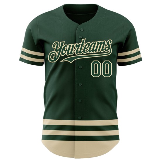 Camiseta de béisbol verde auténtica de la línea Cream personalizada