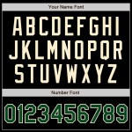 Camiseta de béisbol negra personalizada verde-crema auténtica