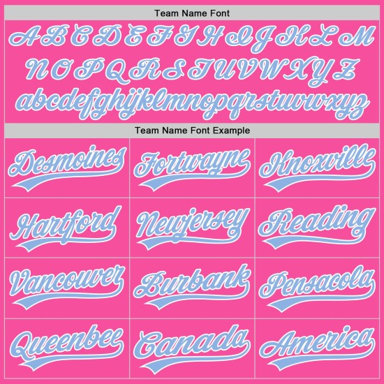 Camiseta de béisbol azul-blanca ligera personalizada rosa auténtica