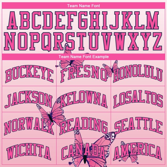 Camiseta de apoyo personalizada auténtica con lazo 3D para concienciar sobre el cáncer de mama, con mariposas y béisbol rosa Camiseta de apoyo personalizada auténtica con lazo 3D para concienciar sobre el cáncer de mama, con mariposas y béisbol rosa