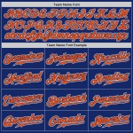 Camiseta de béisbol auténtica personalizada con degradado naranja real y blanco.
