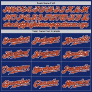 Camiseta de béisbol auténtica personalizada con degradado naranja real y blanco.