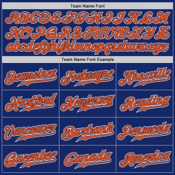 Camiseta de béisbol auténtica personalizada con degradado naranja real y blanco.